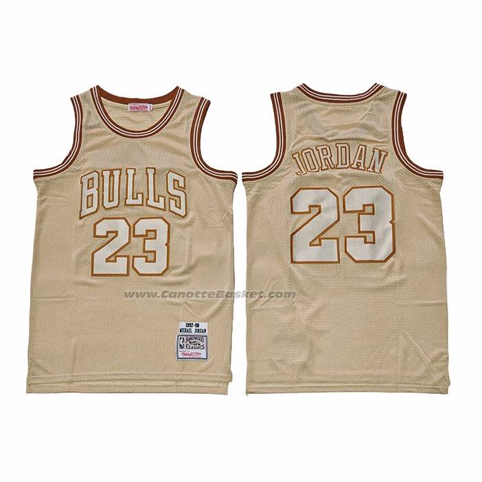 Maglia Los Angeles Lakers Michael Jordan No 23 Mitchell & Ness 1997-98 Giallo